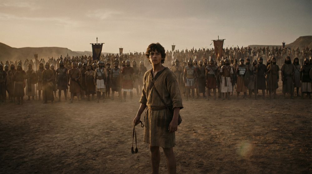 Cinematic landscape of desert dunes